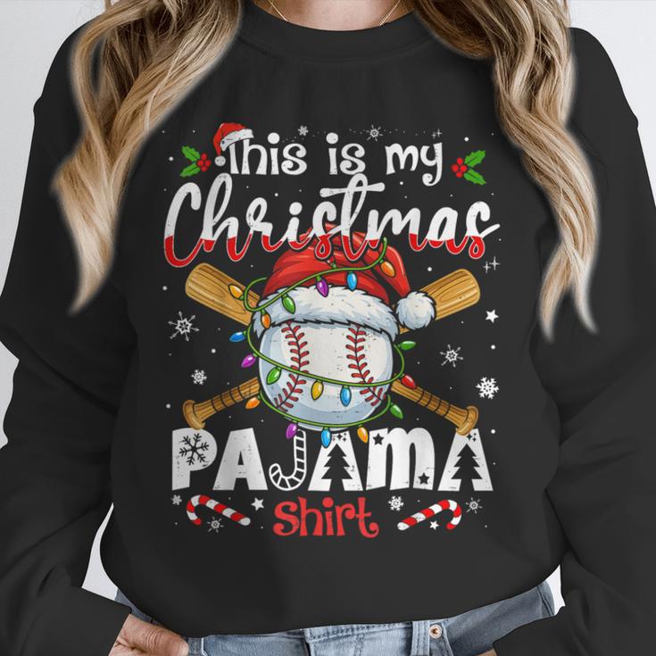 This Is My Christmas Pajama Shirt Baseball Xmas PJs Boys Men Unisex Sweatshirt