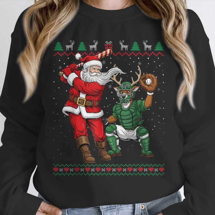 Christmas Santa Baseball Ugly Sweater Unisex Sweatshirt