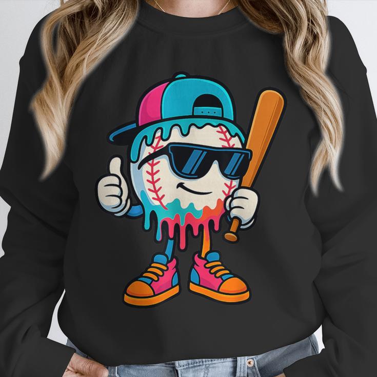 Cool Baseball Drip For Boys Ice Cream Drip Baseball Kids Unisex Sweatshirt Cool Baseball Drip For Boys Ice Cream Drip Baseball Kids Unisex Sweatshirt
