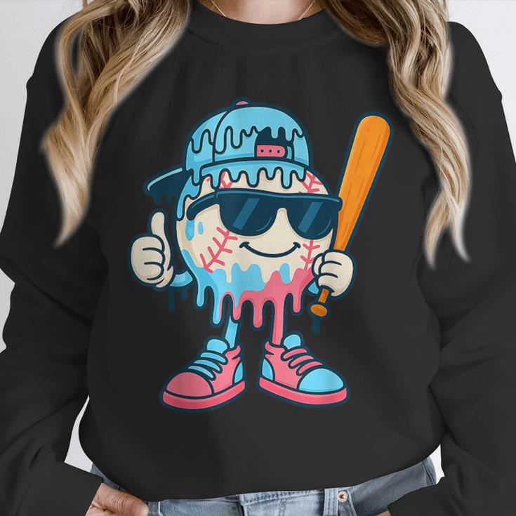 Cool Ice Cream Drip Baseball Drip For Boys Sports Kids Unisex Sweatshirt Cool Ice Cream Drip Baseball Drip For Boys Sports Kids Unisex Sweatshirt