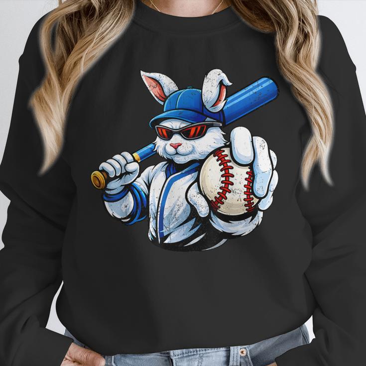 Cool Rabbit Baseball Easter Men Boy Toddler Kid Unisex Sweatshirt