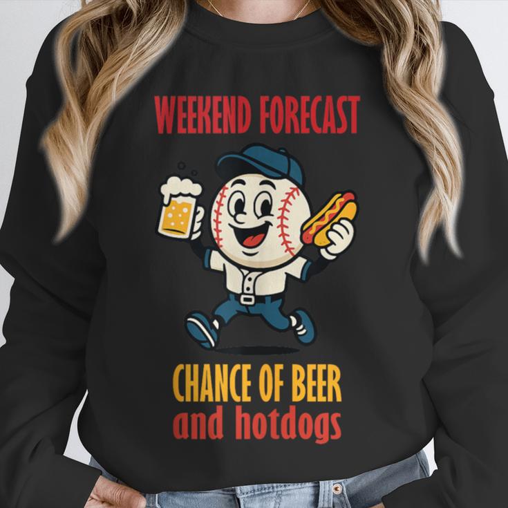 Cute Baseball Fan Weekend Forecast Change Of Beer And Hotdog Unisex Sweatshirt Cute Baseball Fan Weekend Forecast Change Of Beer And Hotdog Unisex Sweatshirt