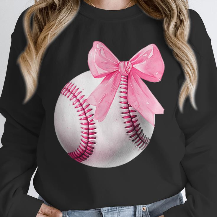 Cute Coquette Baseball Pink Bow Player & Fan Girls Unisex Sweatshirt