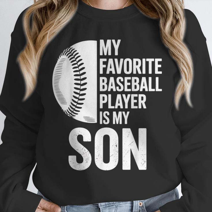 Cute Favorite Baseball Player Is My Son Women Men Unisex Sweatshirt