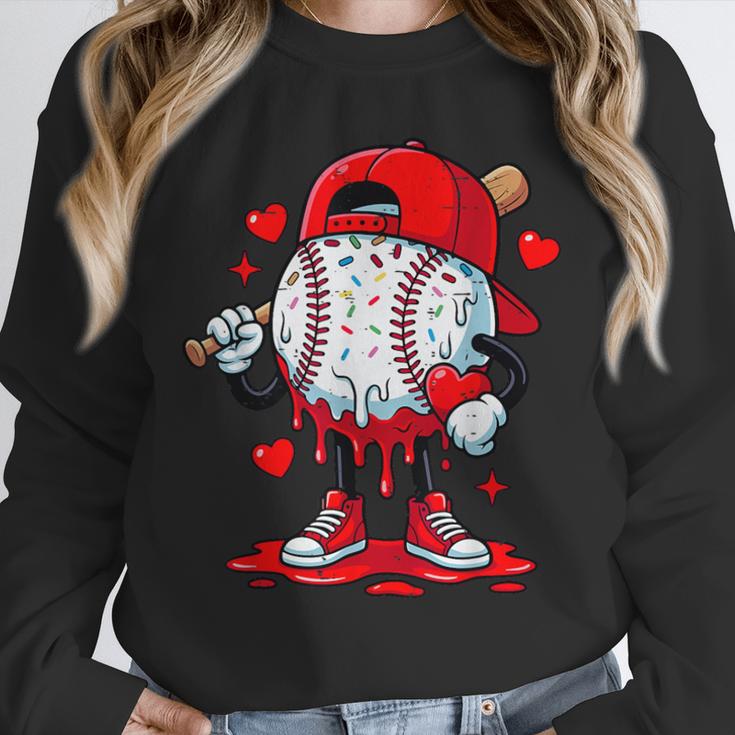 Cute Game Day Baseball Ice Cream Drip Valentine Love XOXO Unisex Sweatshirt Cute Game Day Baseball Ice Cream Drip Valentine Love XOXO Unisex Sweatshirt