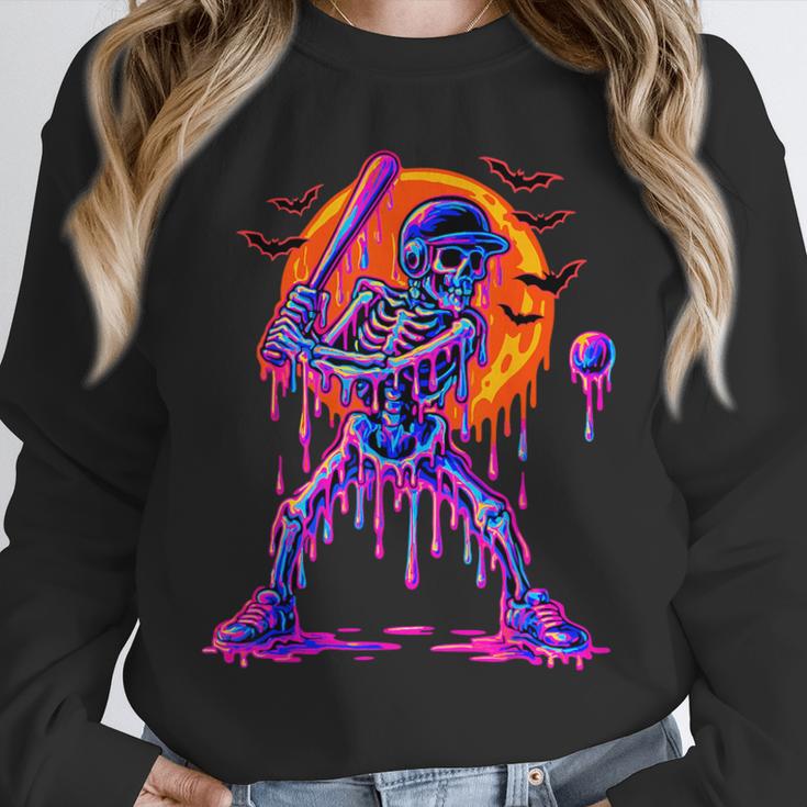 Drip Skeleton Batting Baseball Halloween Unisex Sweatshirt Drip Skeleton Batting Baseball Halloween Unisex Sweatshirt