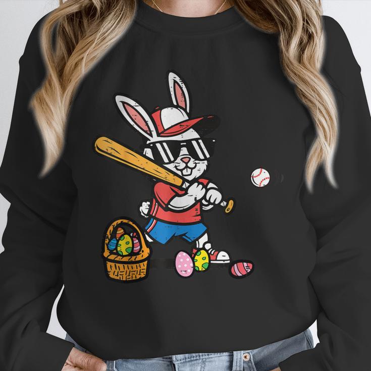 Easter Bunny Baseball Player Batter Rabbit Boys Kids Men Unisex Sweatshirt Easter Bunny Baseball Player Batter Rabbit Boys Kids Men Unisex Sweatshirt