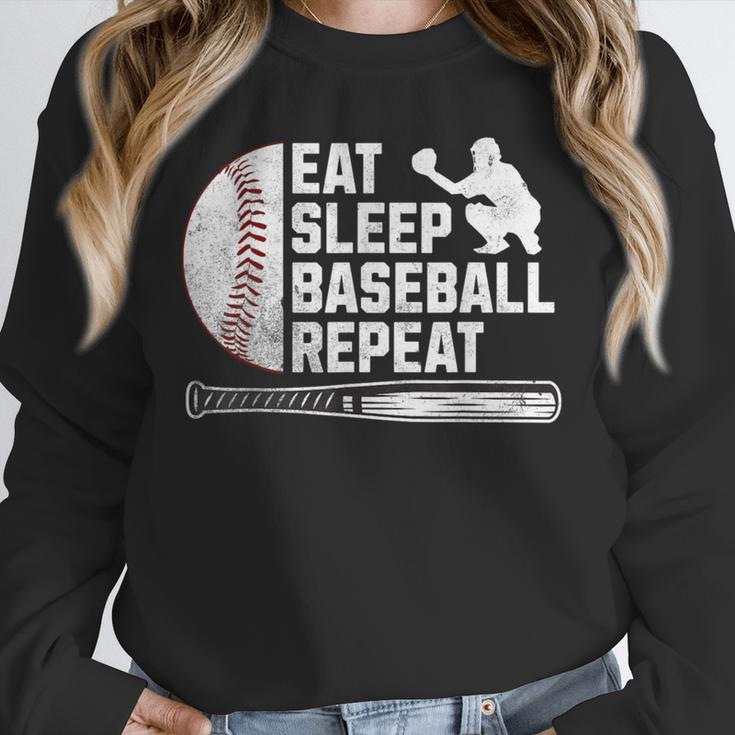 Eat Sleep Baseball Repeat Baseball Player Men Boys Unisex Sweatshirt