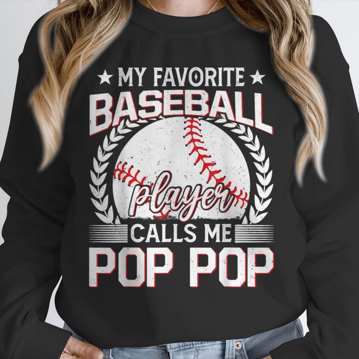 My Favorite Baseball Player Calls Me Pop Pop Unisex Sweatshirt My Favorite Baseball Player Calls Me Pop Pop Unisex Sweatshirt