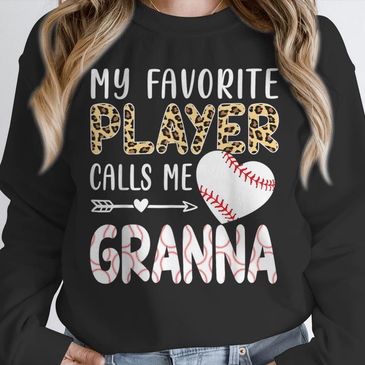 My Favorite Player Calls Me Granna Baseball Leopard Unisex Sweatshirt My Favorite Player Calls Me Granna Baseball Leopard Unisex Sweatshirt