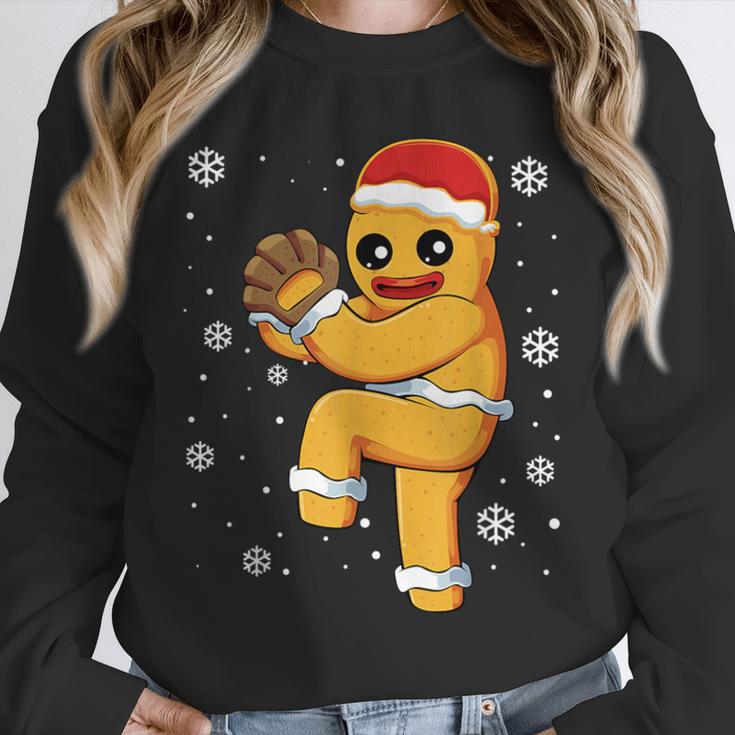 Gingerbread Man Baseball Christmas Unisex Sweatshirt