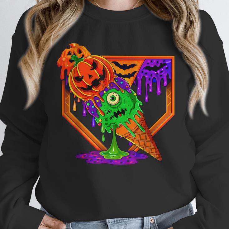Halloween Baseball Ice Cream Drip Boys Girls Youth Unisex Sweatshirt