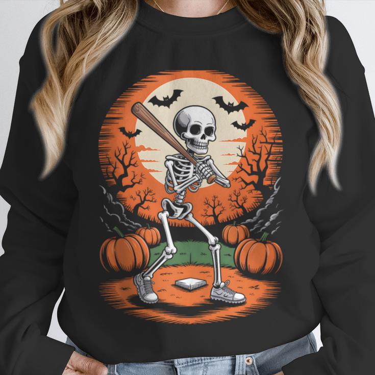 Halloween Skeleton Baseball Player Costume Men Boys Kids Unisex Sweatshirt Halloween Skeleton Baseball Player Costume Men Boys Kids Unisex Sweatshirt