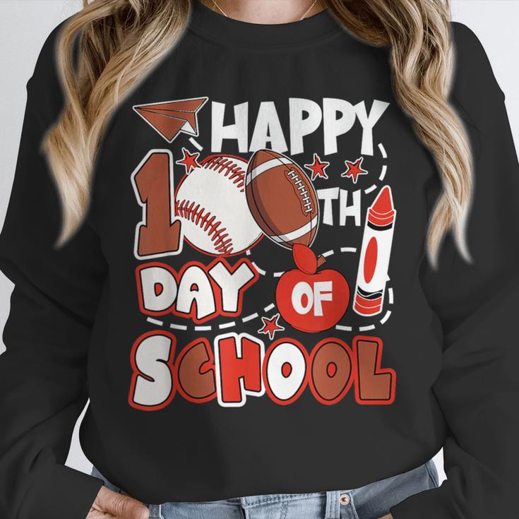 Happy 100 Days Of School Baseball Football PE Teacher Unisex Sweatshirt