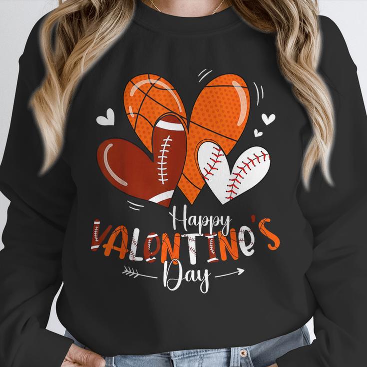 Happy Valentines Day Basketball Baseball Football Boys Unisex Sweatshirt