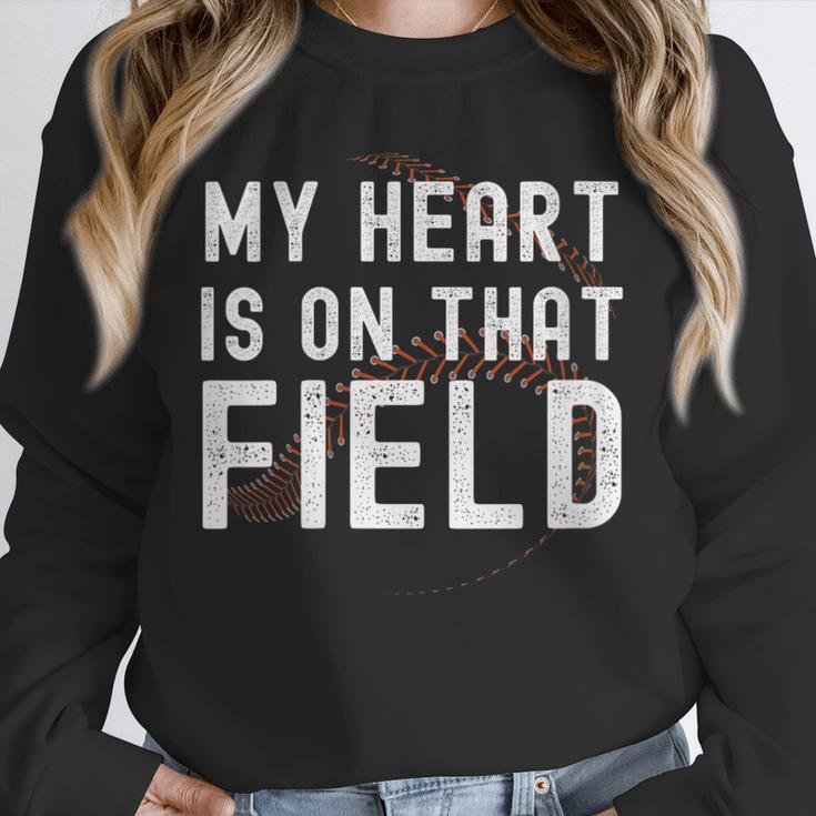 My Heart Is On That Field Baseball Softball Dad Father Unisex Sweatshirt My Heart Is On That Field Baseball Softball Dad Father Unisex Sweatshirt
