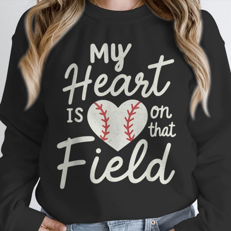 My Heart Is On That Field Baseball Unisex Sweatshirt My Heart Is On That Field Baseball Unisex Sweatshirt