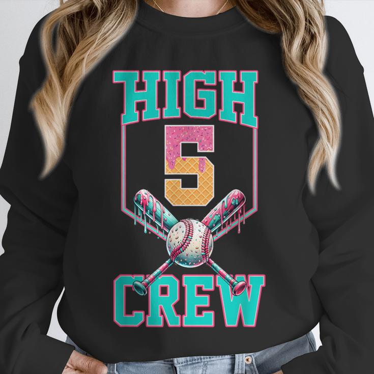 Hi 5 Birthday Party Decorations For Boy Baseball Drip 5th Unisex Sweatshirt Hi 5 Birthday Party Decorations For Boy Baseball Drip 5th Unisex Sweatshirt