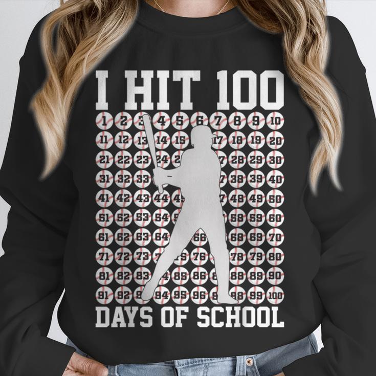 I Hit 100 Days Of School Boys Kids 100th Day Balls Baseball Unisex Sweatshirt I Hit 100 Days Of School Boys Kids 100th Day Balls Baseball Unisex Sweatshirt