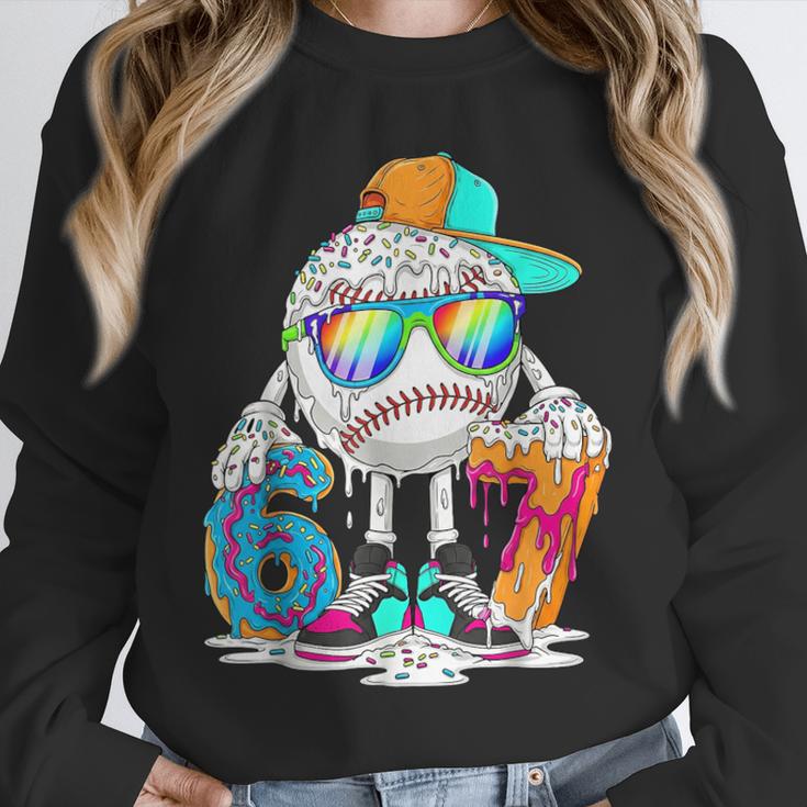 HUGvyn 6 7 Baseball Number Kid Drip Ice Cream Six Seven Meme Unisex Sweatshirt HUGvyn 6 7 Baseball Number Kid Drip Ice Cream Six Seven Meme Unisex Sweatshirt
