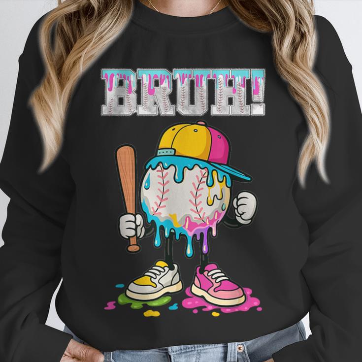 Ice Cream Drip Baseball Bruh Baseball Drip Boy Youth Unisex Sweatshirt