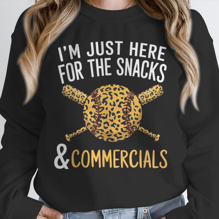 I'm Just Here For The Snacks And Commercials Baseball Unisex Sweatshirt