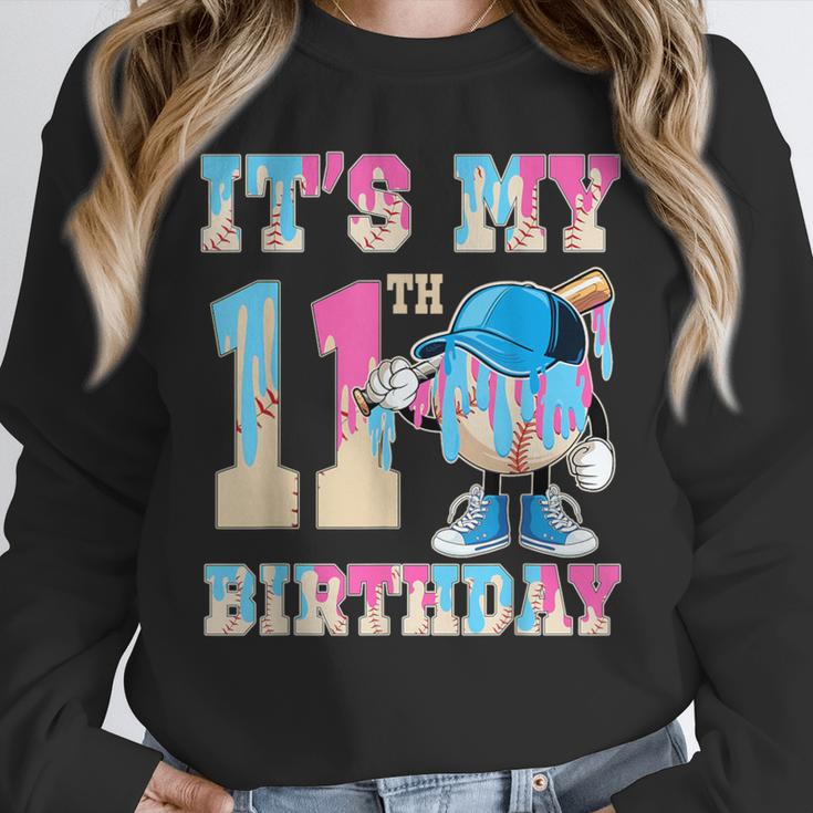 It's My 11th Birthday Baseball Ice Cream Drip Theme Unisex Sweatshirt It's My 11th Birthday Baseball Ice Cream Drip Theme Unisex Sweatshirt