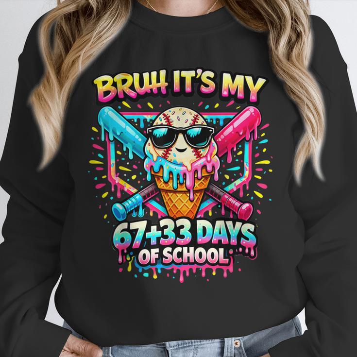 It's My 6733 Days Of School Baseball Ice Cream Dripping Unisex Sweatshirt