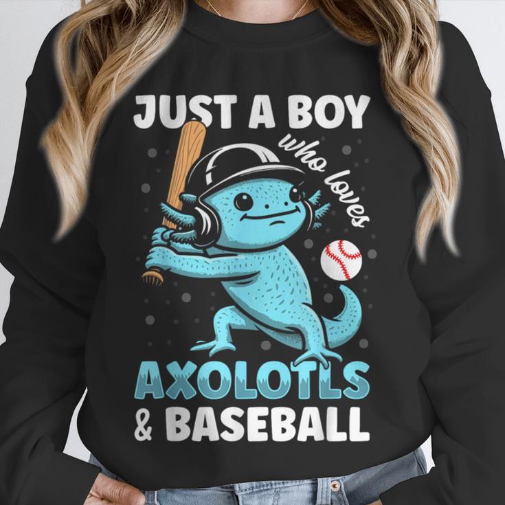 Just A Boy Who Loves Axolotls & Baseball Unisex Sweatshirt Just A Boy Who Loves Axolotls & Baseball Unisex Sweatshirt