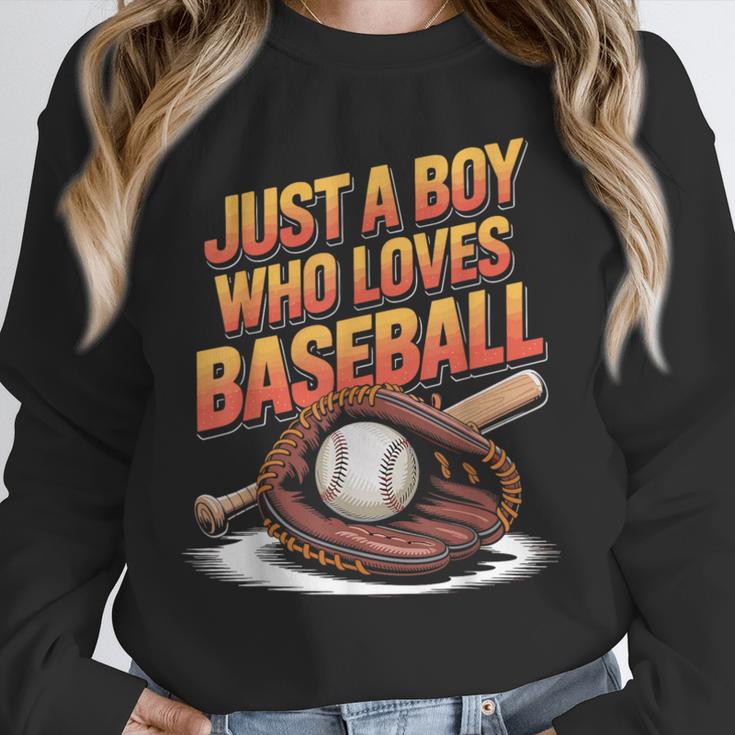 Just A Boy Who Loves Baseball Player Kids Unisex Sweatshirt Just A Boy Who Loves Baseball Player Kids Unisex Sweatshirt