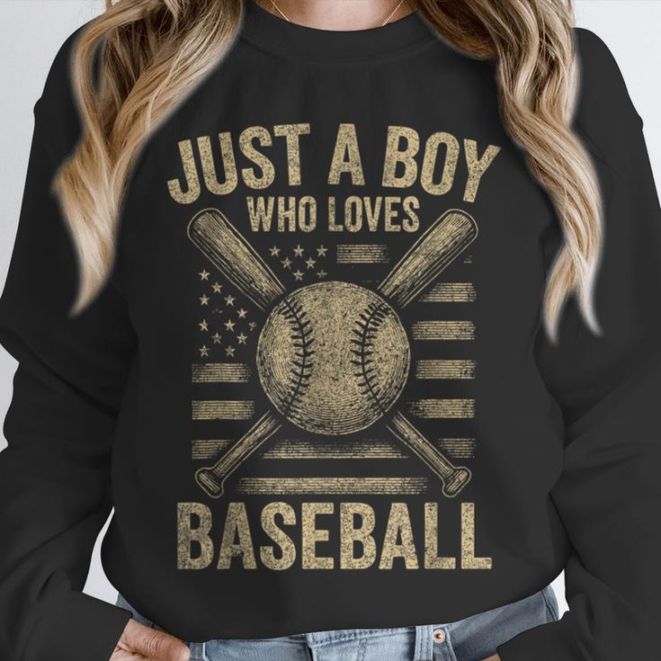 Just a Boy Who Loves Baseball Unisex Sweatshirt