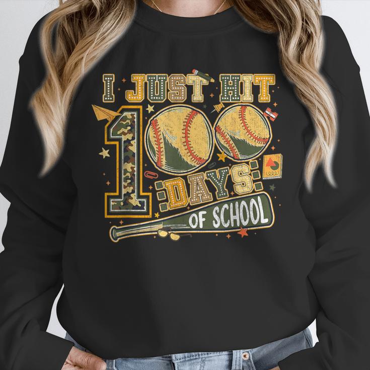 I Just Hit 100 Days Of School Baseball Camo Boys Kid Toddler Unisex Sweatshirt I Just Hit 100 Days Of School Baseball Camo Boys Kid Toddler Unisex Sweatshirt