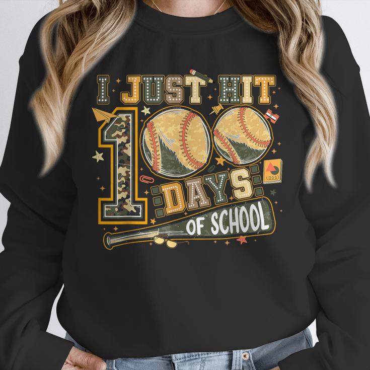 I Just Hit 100 Days Of School Camo Baseball Boy Kids Teacher Unisex Sweatshirt I Just Hit 100 Days Of School Camo Baseball Boy Kids Teacher Unisex Sweatshirt