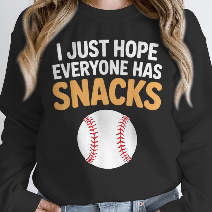 I Just Hope Everyone Has Snacks Baseball Game Day Fan Unisex Sweatshirt I Just Hope Everyone Has Snacks Baseball Game Day Fan Unisex Sweatshirt