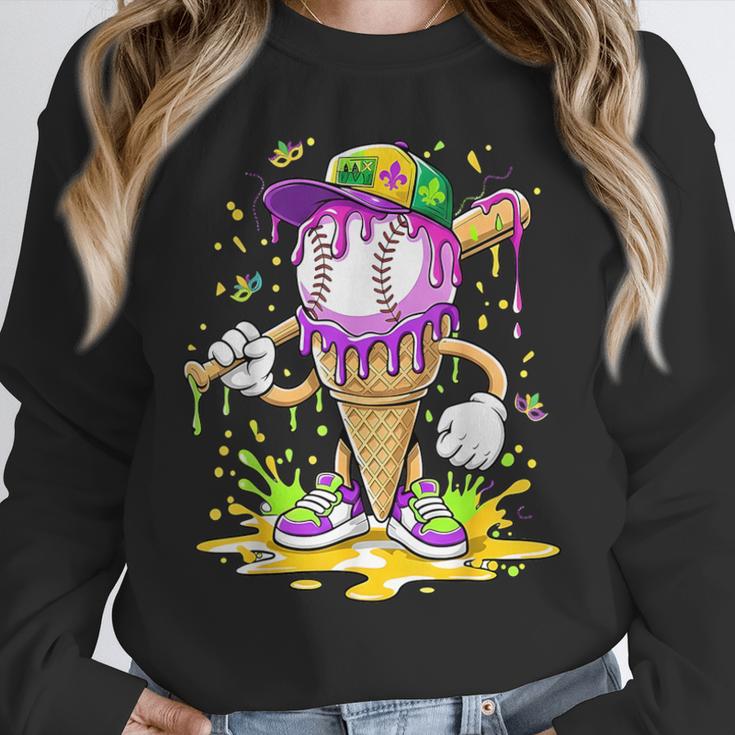 Kids Baseball Drip Ice Cream Apparel Kids Boys Mardi Gras Unisex Sweatshirt Kids Baseball Drip Ice Cream Apparel Kids Boys Mardi Gras Unisex Sweatshirt