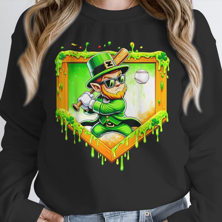 Leprechaun Baseball St Patricks Day Ice Cream Drip Men Boys Unisex Sweatshirt Leprechaun Baseball St Patricks Day Ice Cream Drip Men Boys Unisex Sweatshirt