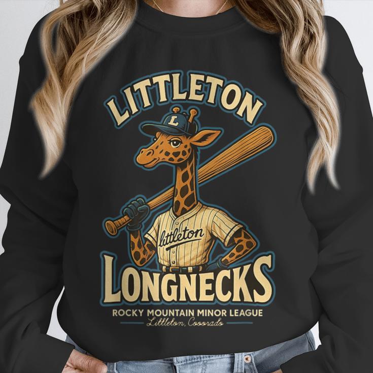 Littleton Longnecks Retro Minor League Baseball Unisex Sweatshirt Littleton Longnecks Retro Minor League Baseball Unisex Sweatshirt