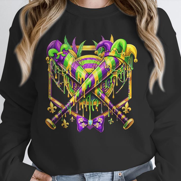 Mardi Gras Baseball Jester Hat New Orleans Men Women Kid Unisex Sweatshirt