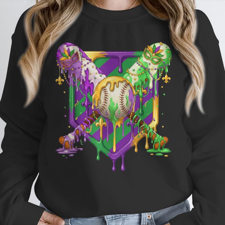 Mardi Gras Ice Cream Drip Baseball Sports For Men Women Kids Unisex Sweatshirt Mardi Gras Ice Cream Drip Baseball Sports For Men Women Kids Unisex Sweatshirt