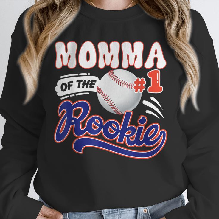 Momma Rookie Of Year 1st Birthday Baseball Theme Matching Unisex Sweatshirt