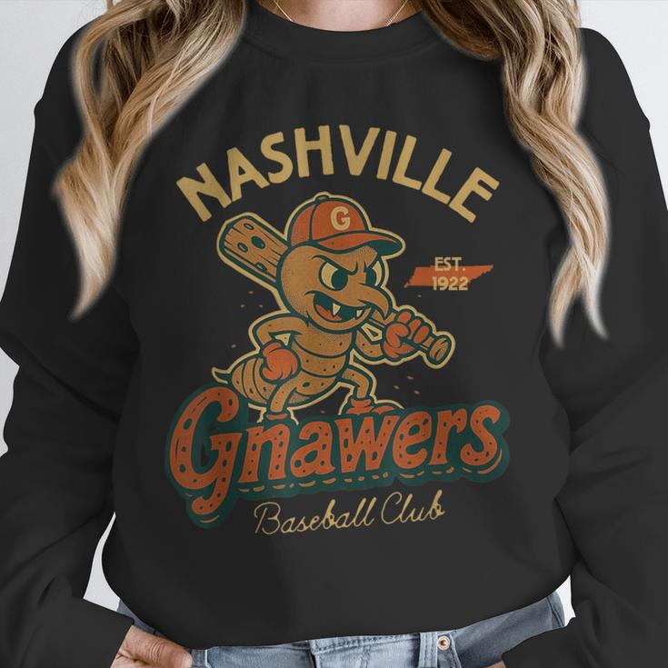 Nashville Gnawers Retro Minor League Baseball Unisex Sweatshirt Nashville Gnawers Retro Minor League Baseball Unisex Sweatshirt