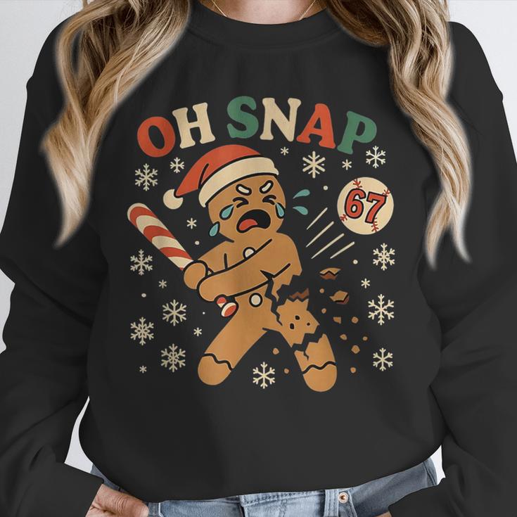 Oh Snap Gingerbread 67 Meme Baseball Christmas Xmas Unisex Sweatshirt Oh Snap Gingerbread 67 Meme Baseball Christmas Xmas Unisex Sweatshirt