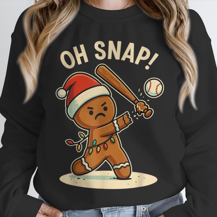 Oh Snap Gingerbreadman Baseball Christmas Men Boys Toddlers Unisex Sweatshirt