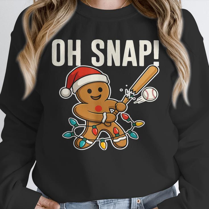 Oh Snap Gingerbreadman Christmas Baseball Humor Unisex Sweatshirt Oh Snap Gingerbreadman Christmas Baseball Humor Unisex Sweatshirt