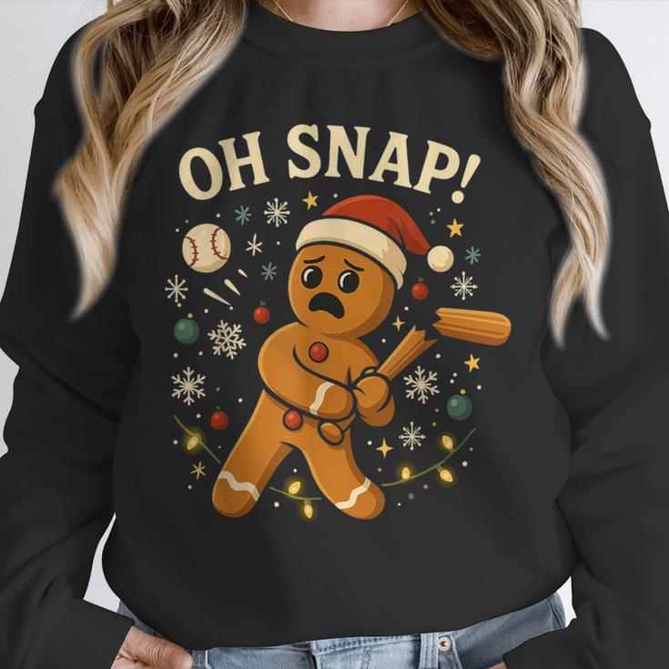 Oh Snap Gingerbreadman Christmas Baseball Unisex Sweatshirt Oh Snap Gingerbreadman Christmas Baseball Unisex Sweatshirt