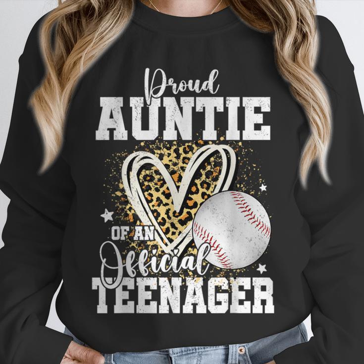 Proud Auntie Of An Official Teenager 13th Birthday Baseball Unisex Sweatshirt Proud Auntie Of An Official Teenager 13th Birthday Baseball Unisex Sweatshirt