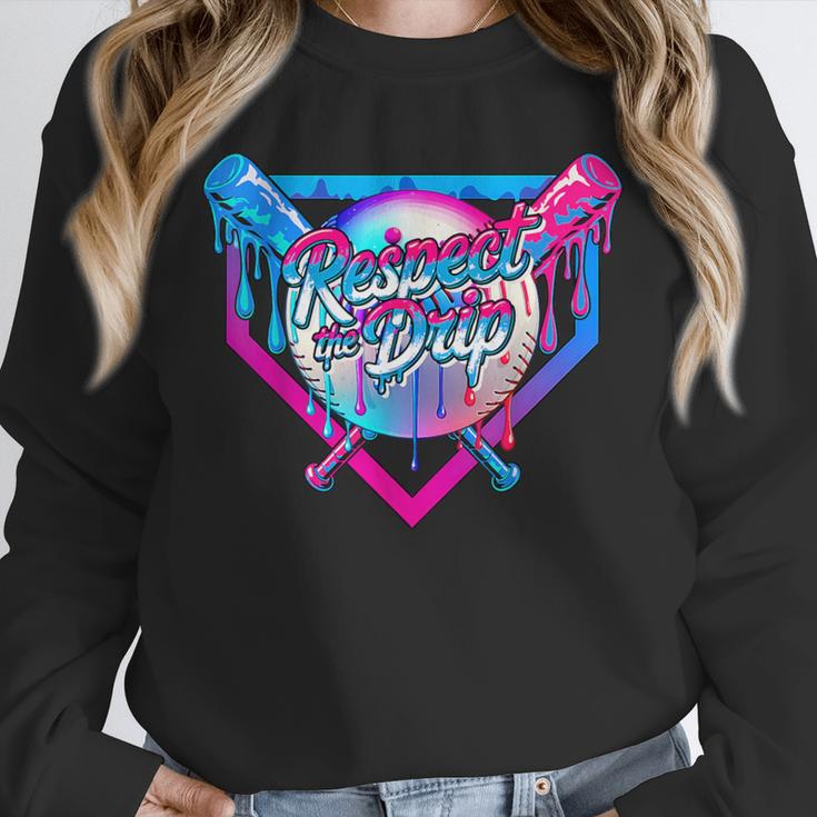 Respect The Drip Baseball Ice Cream For Kids Boys Youth Unisex Sweatshirt