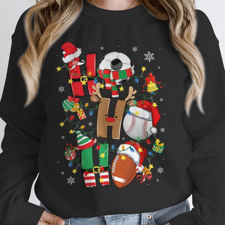 Santa Baseball Football Soccer Pajamas Ho Ho Christmas Xmas Unisex Sweatshirt Santa Baseball Football Soccer Pajamas Ho Ho Christmas Xmas Unisex Sweatshirt