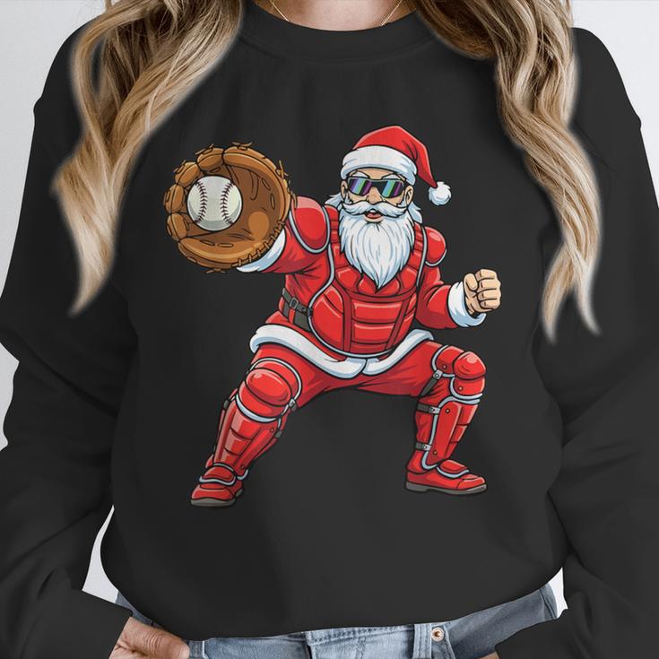 Santa Playing Baseball Baseball Lover Baseballer Xmas Unisex Sweatshirt Santa Playing Baseball Baseball Lover Baseballer Xmas Unisex Sweatshirt