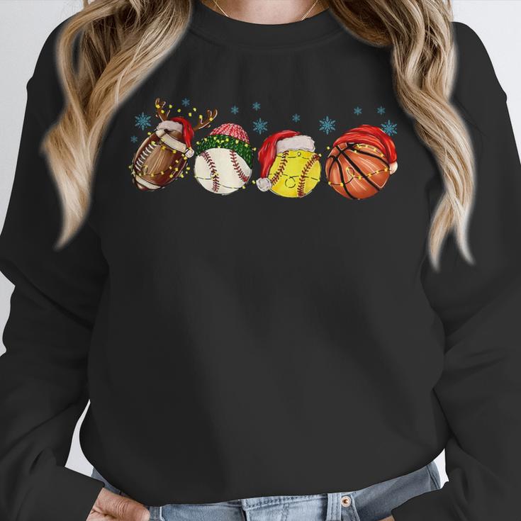 Santa Sports Boys Xmas Baseball Football Softball Basketball Unisex Sweatshirt Santa Sports Boys Xmas Baseball Football Softball Basketball Unisex Sweatshirt